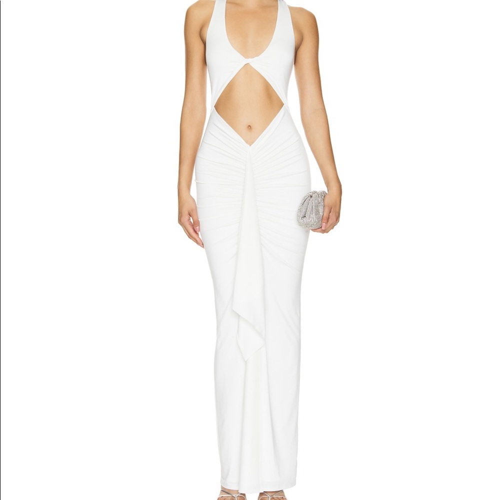 White maxi dress